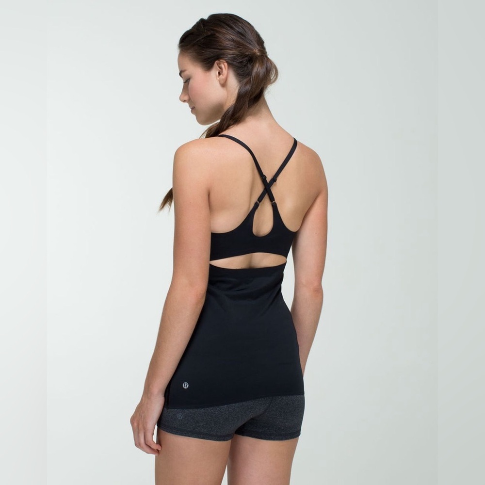 Lululemon Define Two In One Built In Bra Workout Running Gym Tank Top Open Back